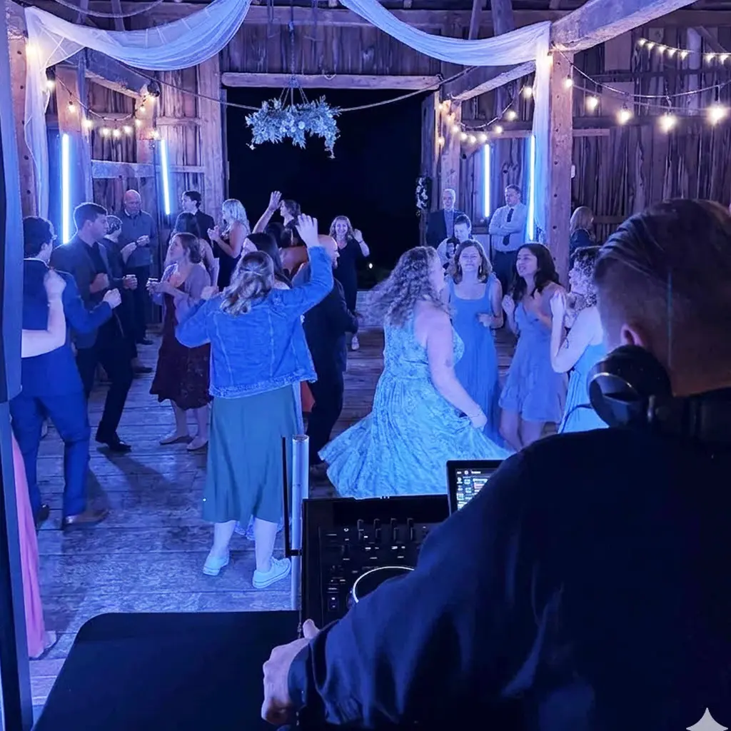 people dancing at a wedding from DJ