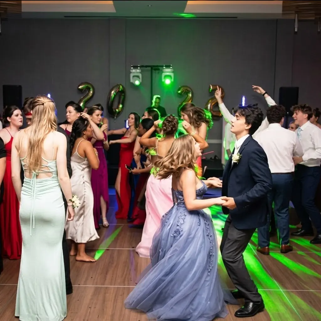 Kingston School Prom people dancing